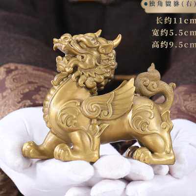 纯铜貔貅摆件貔恘一对招财皮丘家居客厅装饰办公室公司开业送礼.