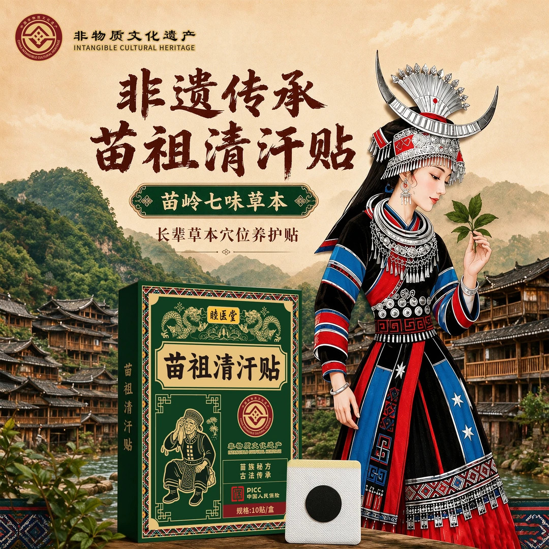 苗祖清汗贴草本精研萃取穴位养护理贴药房直售官方正品旗舰店