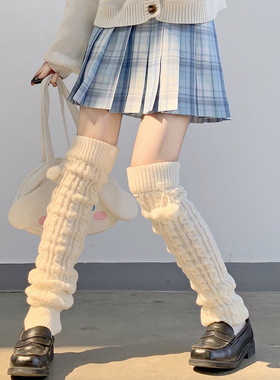 洛丽塔加长袜套 70CM长筒袜套加长带球袜套JK女孩Lolita风格袜套