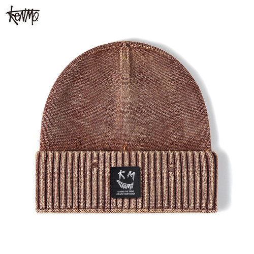 肯默复古做旧水洗针织帽
