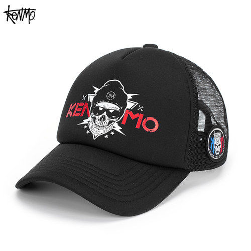 肯默牌夏款网眼透气骷髅男士帽子