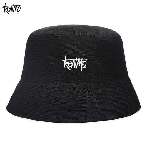 女百搭日系字母刺绣遮阳渔夫帽