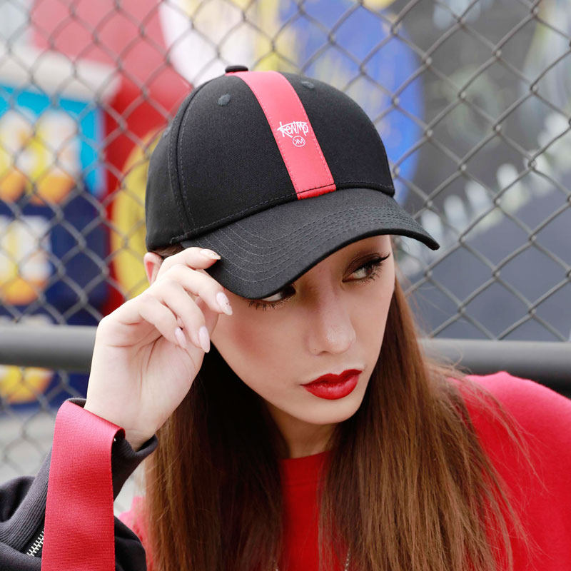 kenmo长带子鸭舌帽男女潮牌嘻哈街头潮人学生ins硬顶棒球帽飘带