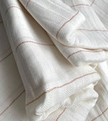 出口剩余面料 幅宽2.6米 70%亚麻30%棉 人字纹色织高品质麻棉布料