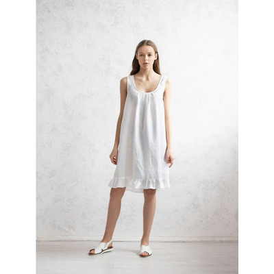 法国麻连衣裙亚麻简约夏季