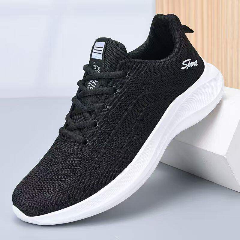 春夏新款运动鞋男款透气休闲鞋老北京布鞋软底网面轻便学生跑步鞋