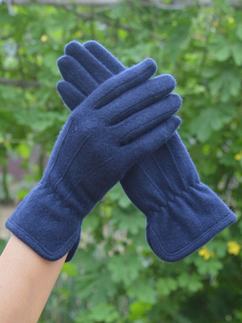 AUTUMN AND WINTER WARM GLOVES WOMENS WOOL WINTER LADIES FINGER THIN SOLID COLOR WOMENS TOUCH SCREEN CYCLING CASUAL FASHION