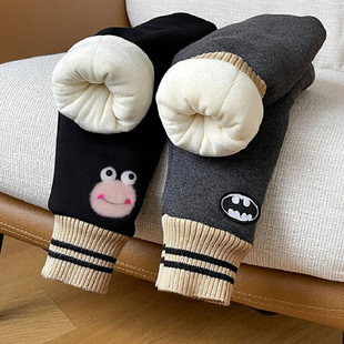 女童加绒加厚裤子冬款儿童棉裤一条过冬打底裤一体绒宝宝保暖裤子