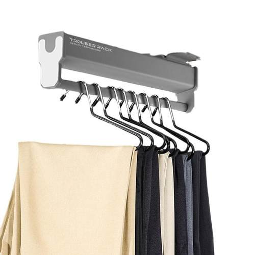 多功能衣柜伸缩抽拉裤架滑轨裤衣架衣柜收纳铝合金伸缩挂衣杆