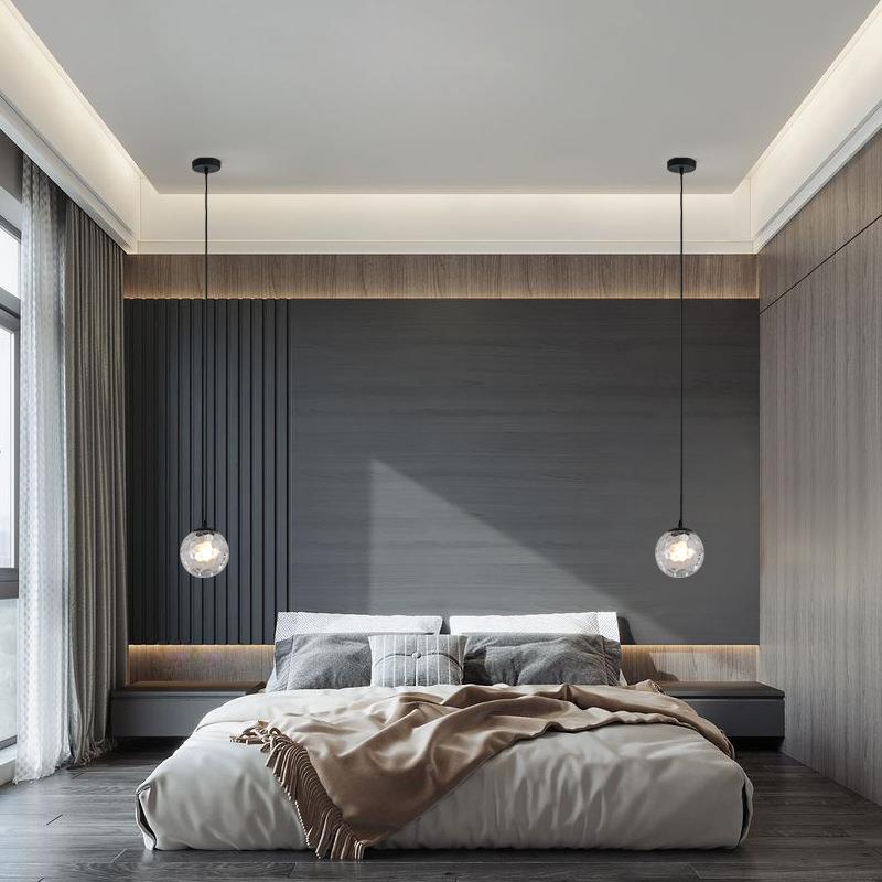 3142头le卧餐室头厅饭厅d现代简约美式北欧床小吊灯酒吧饭店网红