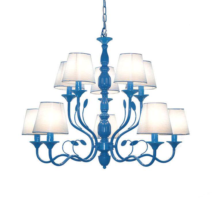 美式乡村客厅灯欧式铁艺吊灯卧室灯酒店民宿蜡烛餐厅灯卧室灯烛台