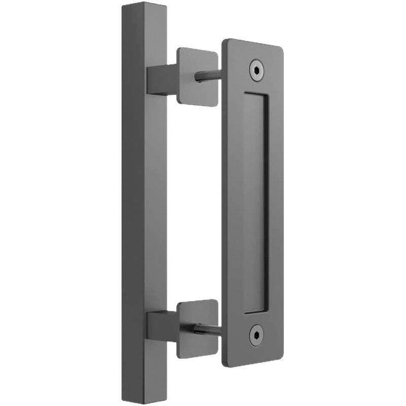 美式谷仓门拉手木门拉手金属移门黑色大门推拉门家具拉手金属把手