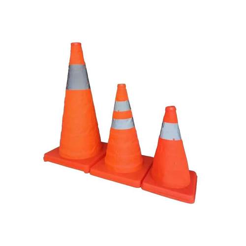 厂家直销交通安全设施应急伸缩路障反光警示停车便携式路锥70CM