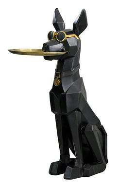 创意迎宾大落地狗狗摆件气球型20201121的宾杜犬托盘开业乔迁新居