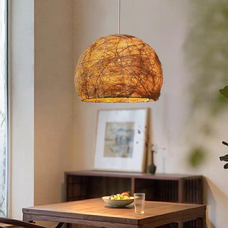 田尹园枫北欧吊25645灯藤编竹艺民宿客栈简格约风创意日式卧餐厅
