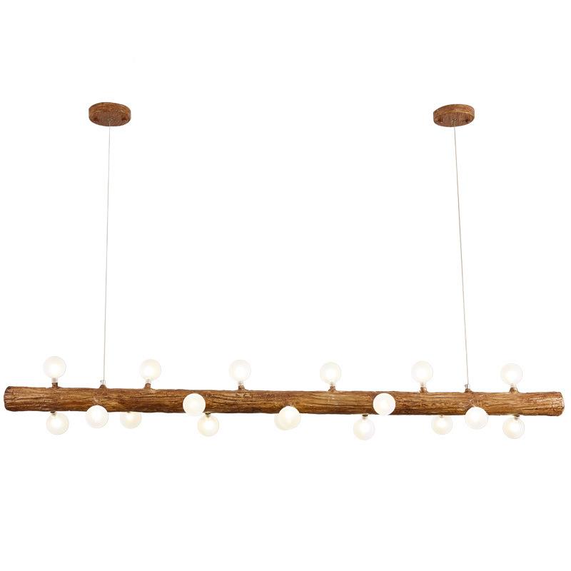 吧台吊灯欧餐灯ins风创意46557个性禅意日式树枝木头民宿厅茶北室