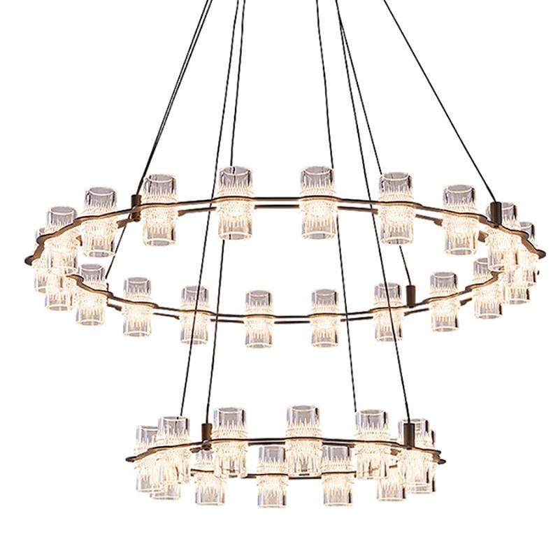 德国柏曼客厅吊灯轻奢现代大气餐厅灯高显色高档圆环led大厅灯具