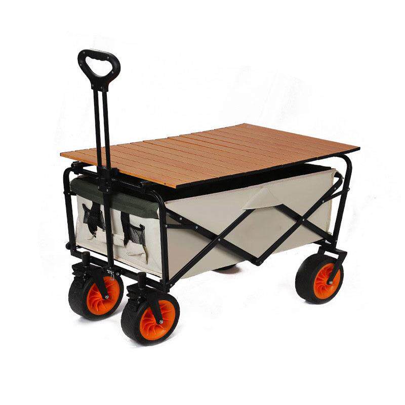 露营车户外越野可折叠营地车摆摊小推车便携野餐车拉杆野营手拖车
