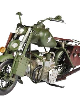 复古摩托车铁艺摆件手工工888摄品欧摆美车模型橱艺窗酒吧件影道
