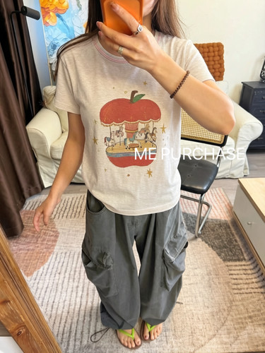 早夏韩版可爱小马印花短袖T恤