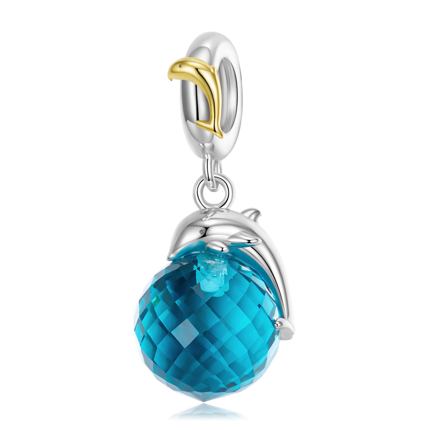 时予海豚之恋通体S925纯银吊坠情人节项链手链diy打孔串珠银配件,饰品/流行首饰/时尚饰品新,银饰吊坠,淘宝优惠券,粉丝福利购,淘宝优惠卷