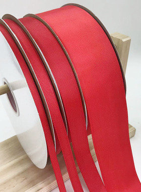 0.6-5cm宽91米长红色罗纹带螺纹带横纹手工蝴蝶结烘焙婚庆包装