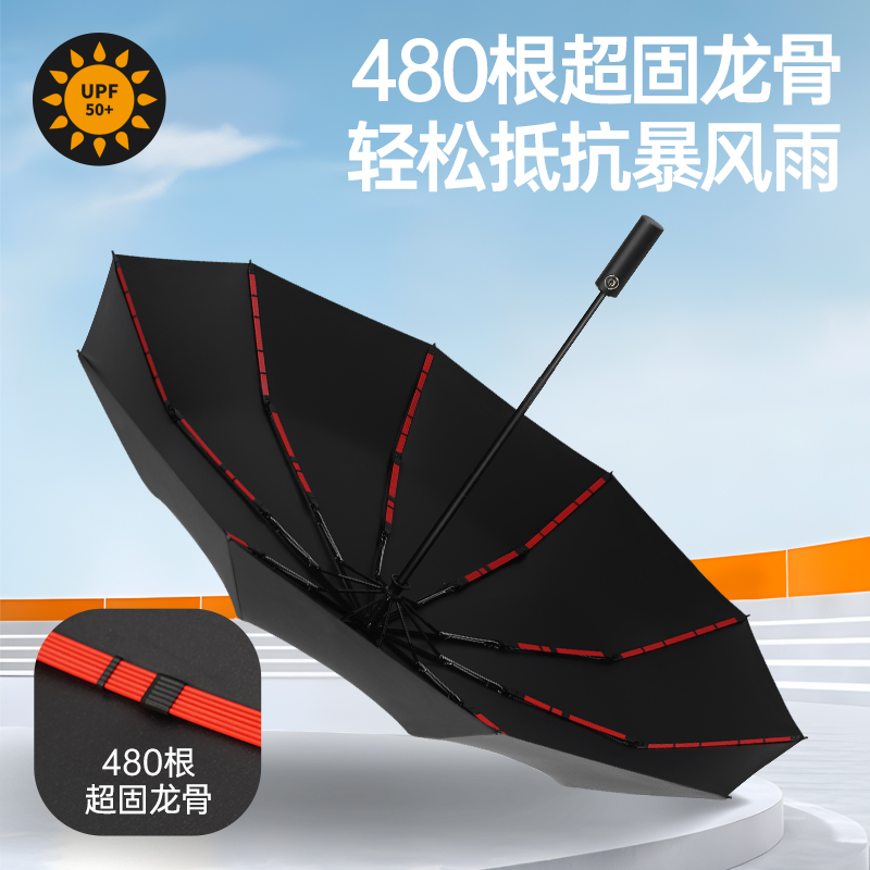 21年升级加固抗风暴遮阳伞/伞布加厚不漏水