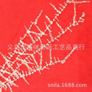庆电镀珠链 圣诞节 塑料装 饰品连线珠链冰条圣诞