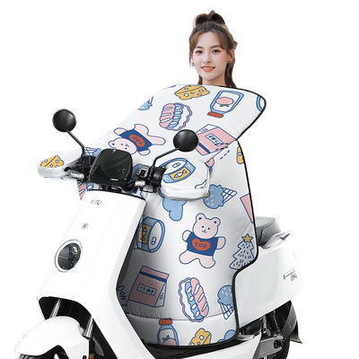 电动车挡风被冬加绒加厚双面防水