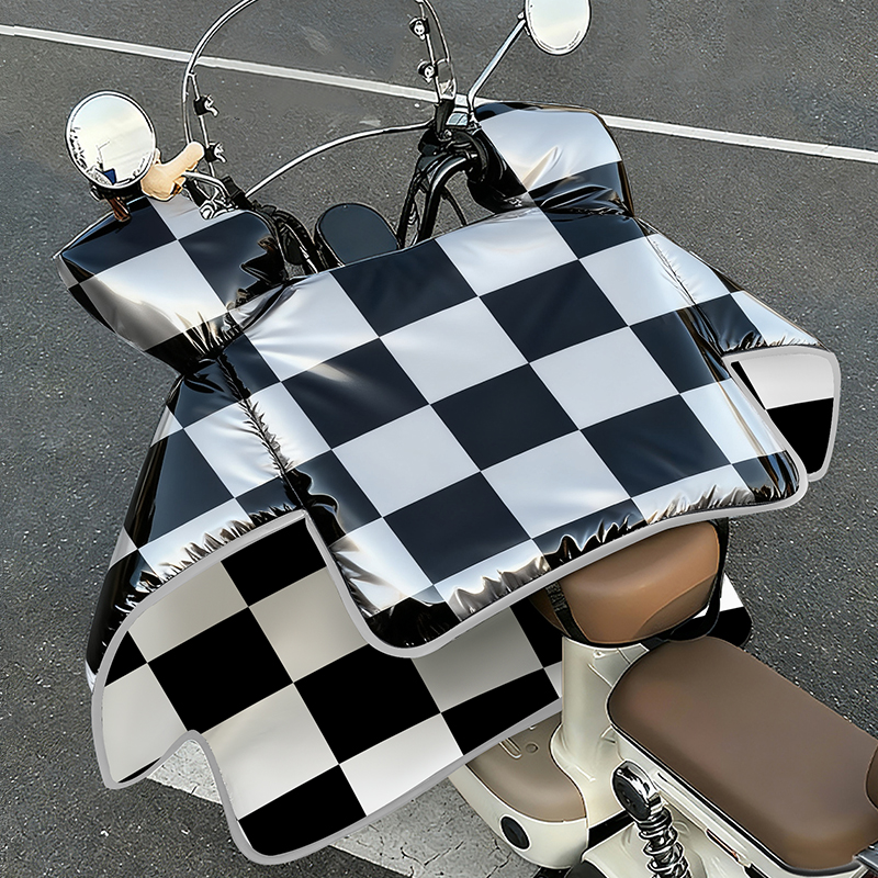 电动车挡风被冬季覆膜防水加绒加厚双面防风罩电瓶车保暖四季通用