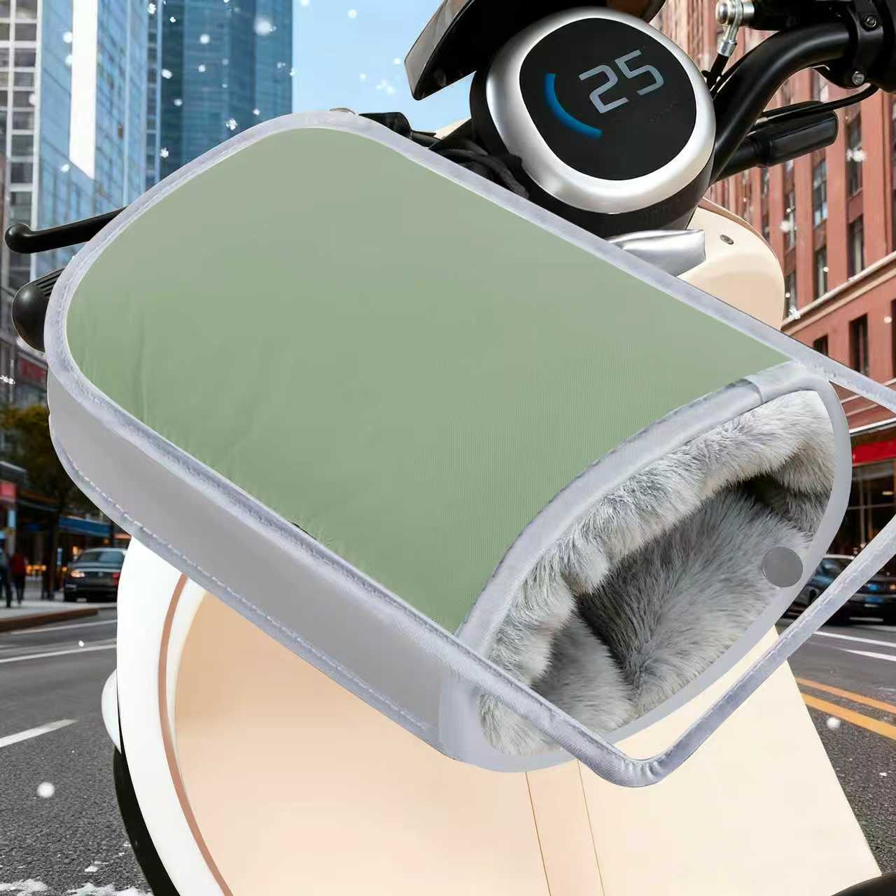 电动车手把套冬季加绒加厚防水骑行保暖电瓶摩托车手套防风护手罩