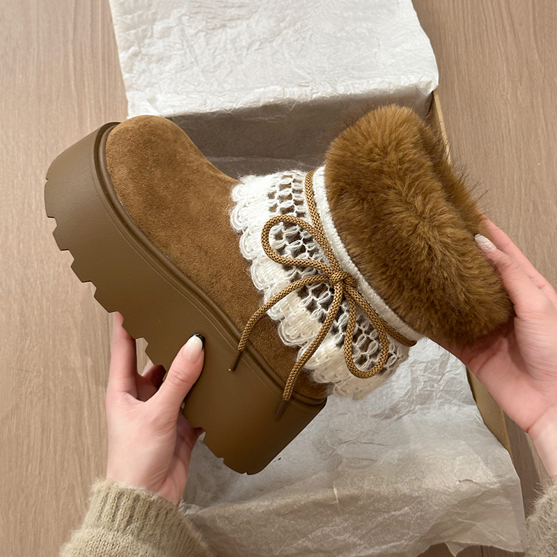 【费尔岛风】7CM可爱毛毛雪地靴