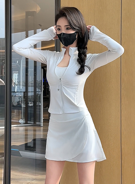 54009运动健身时尚速干显瘦长袖拉链轻薄防晒外套