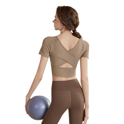 短袖瑜伽服高级感美背女