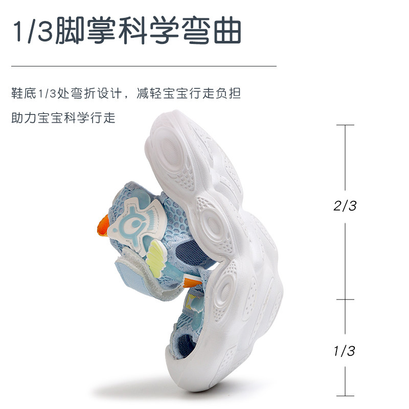 儿童凉鞋男夏季宝宝学步鞋包头运动鞋女中小童幼儿机能鞋软底防滑