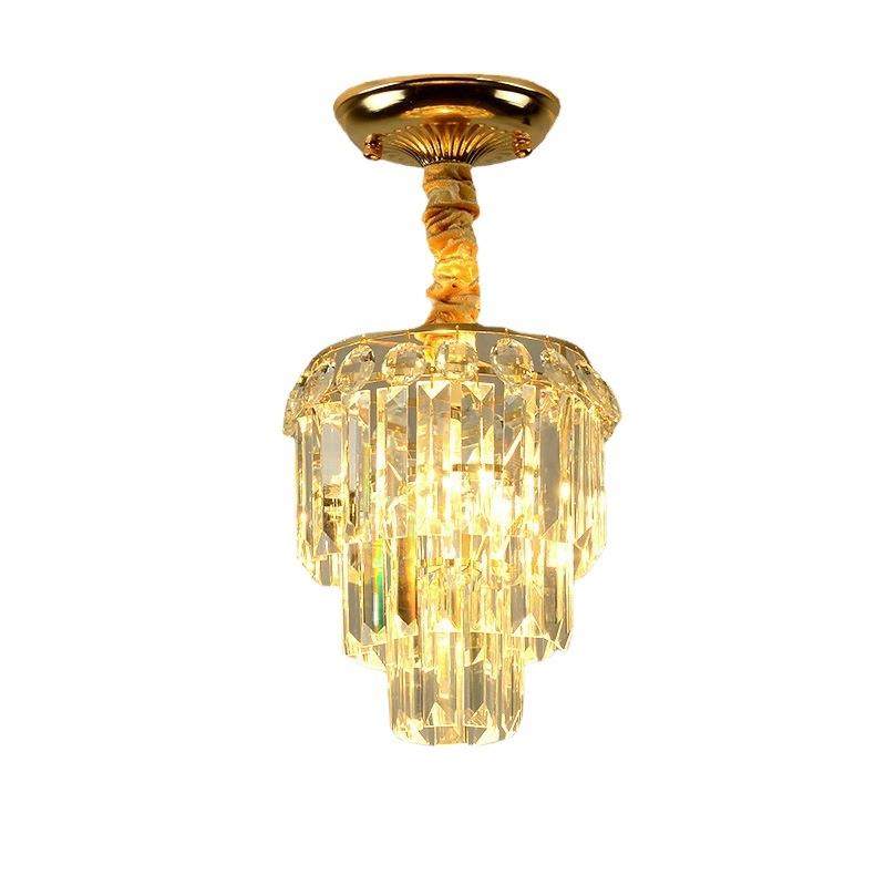 欧式水晶过道小吊灯门厅走廊玄关灯入户美式阳台衣帽间灯具,家装灯饰光源,智能吊灯,淘宝优惠券,粉丝福利购,淘宝优惠卷