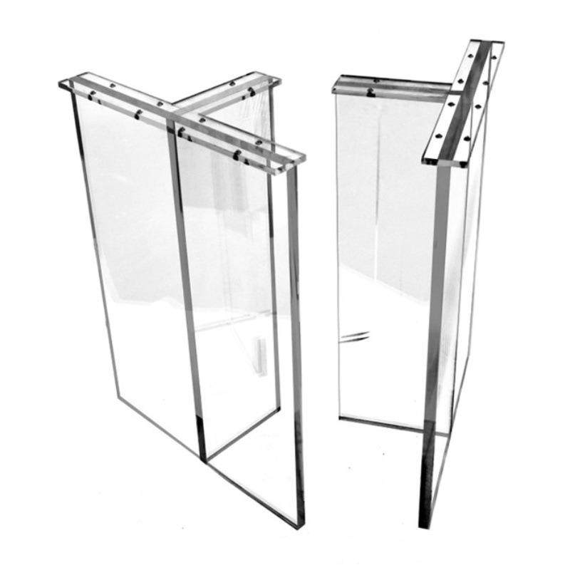 亚克力桌腿高透明T型一字型简约吧台餐桌岩板支架/20/25/0/40厚,基础建材,亚克力板,淘宝优惠券,粉丝福利购,淘宝优惠卷