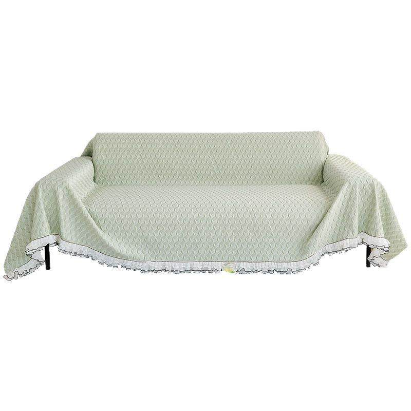 夏季冰丝凉豆豆沙发巾简约纯色全盖沙发盖布花边凉感沙发套罩防滑,居家布艺,沙发套,淘宝优惠券,粉丝福利购,淘宝优惠卷