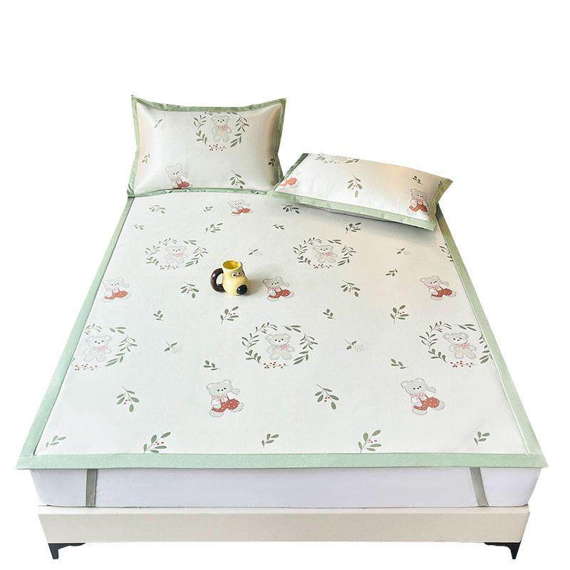 夏季冰丝凉席三件套夏天空调席子可折叠水洗软席床上凉垫家用,床上用品,冰丝席,淘宝优惠券,粉丝福利购,淘宝优惠卷