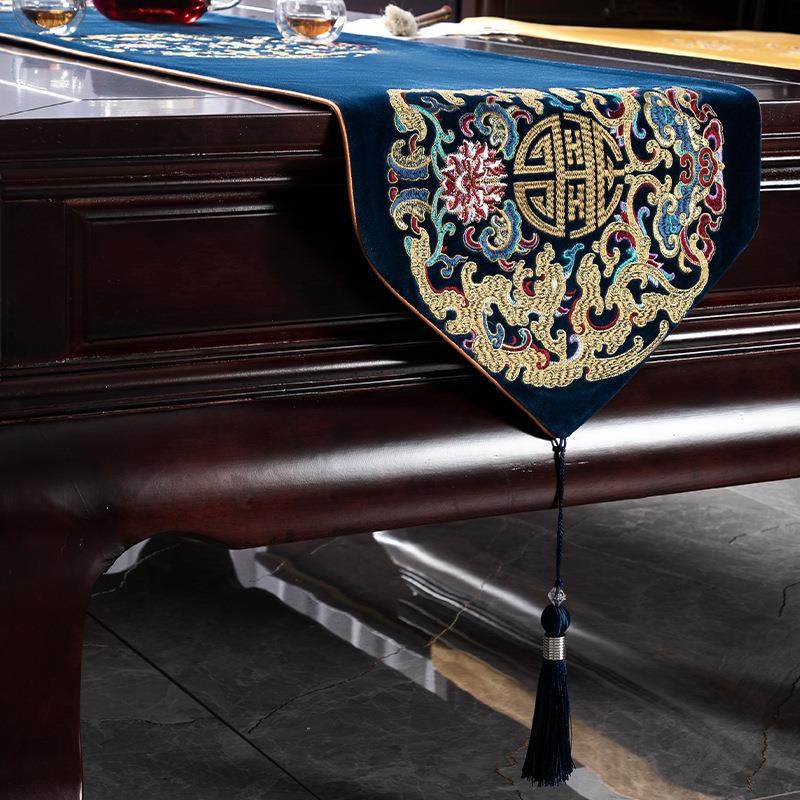 茶旗新中式餐桌茶室布禅意高端长条茶几电视柜防污盖布茶席桌旗,居家布艺,桌旗,淘宝优惠券,粉丝福利购,淘宝优惠卷