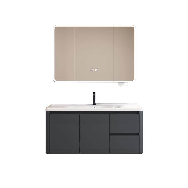 圆弧智能镜柜蜂窝铝带美妆架灯光除雾浴室镜子化妆镜收纳柜