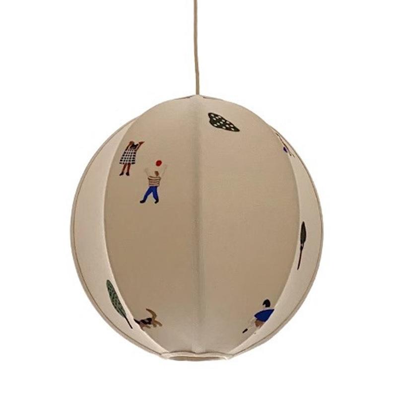 布艺刺绣童房卧室台光吊灯全谱882护眼书房餐厅灯创意吧卡通儿圆