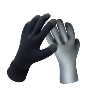 5mm凯肤拉涂层潜水手套男女冬泳保暖防寒防滑耐磨潜浮手套工厂批