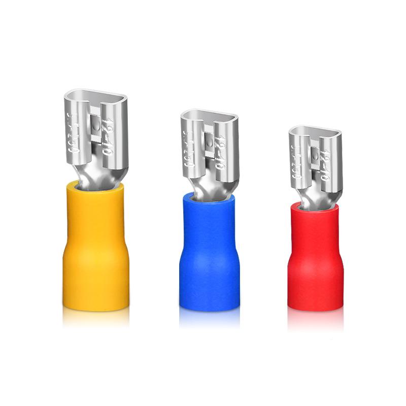 FD线D预绝缘接头冷压端子快速连接器鼻无品牌/公母插簧母铜子耳接