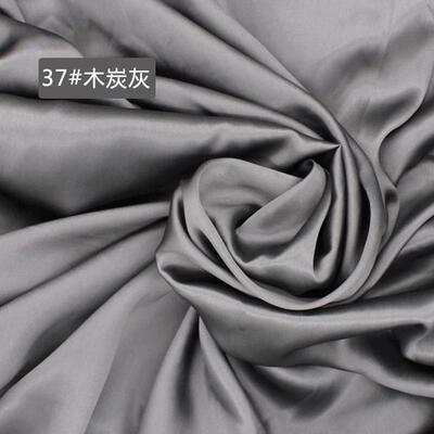 19姆米100桑蚕丝纯色丝绸素绉缎真丝布料睡衣服装床品素色面料
