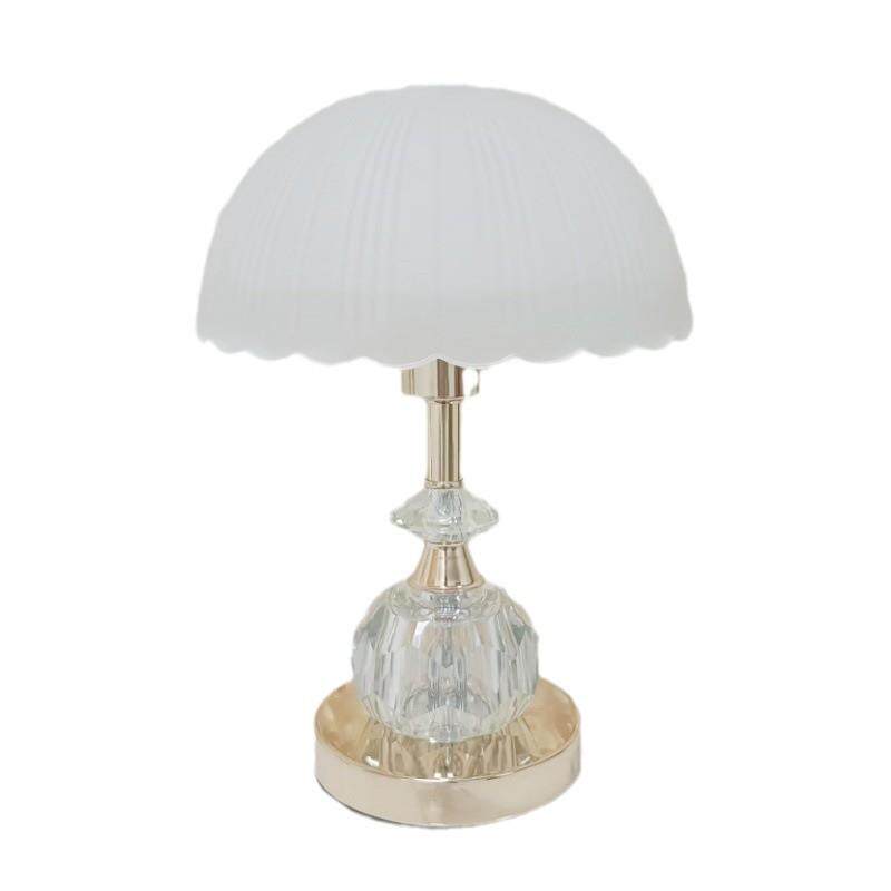 e8o欧式水晶台灯卧室轻奢高端床头柜灯主卧2024新款高级感三色变