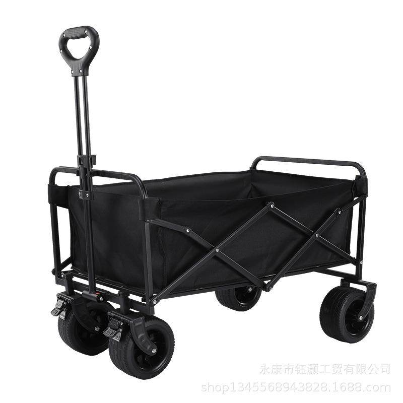 升降露营推车营地拖车摆摊小推车户外可折叠超大野营手拉车野餐车