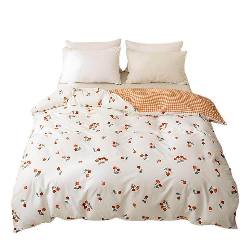 春夏全棉被套100纯棉单被罩可裸睡单/双人四件套四季通用学生宿舍,床上用品,学生床品套件,淘宝优惠券,粉丝福利购,淘宝优惠卷