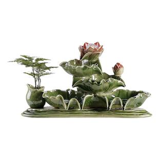 搭配陶瓷鱼缸自动循环水鱼盆增氧室内喷泉造景过滤器流水摆件配件