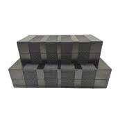 现代简约编织皮质五金饰品盒样板间酒店首饰盒衣帽间收纳盒摆件